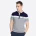 Quần áo nam lạc đà hè mới nam thanh niên ve áo sọc áo thời trang thêu áo sơ mi POLO - Polo polo trắng Polo