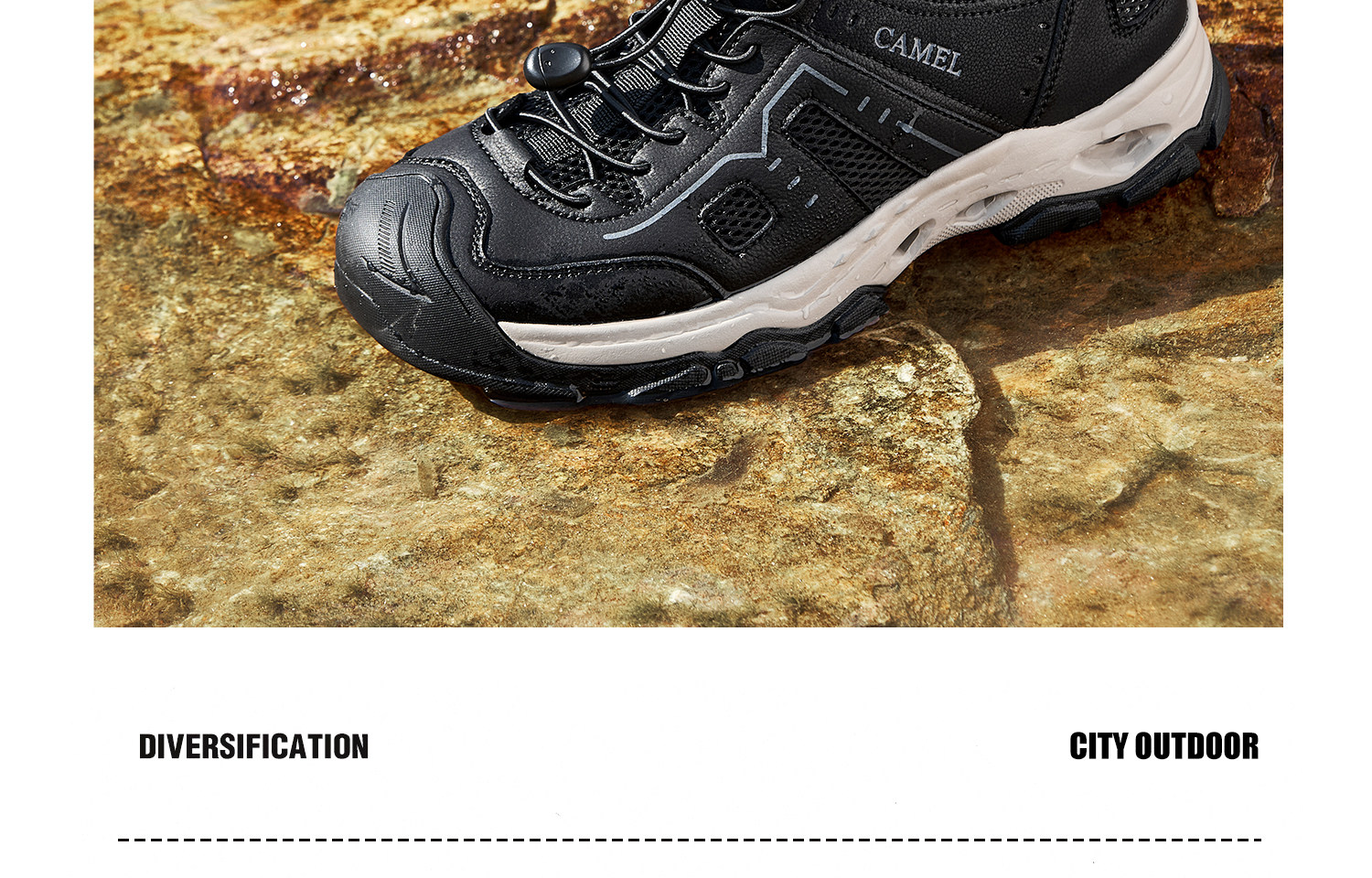 Mesh обувь 骆驼男鞋2025夏季新款户外休闲 𫔮徒步鞋男运动凉鞋透气网面溯溪鞋男 Camel