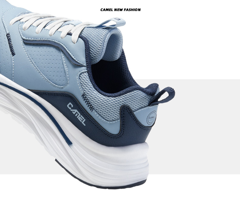 Обувь для пересечённой местности 【q态柔】骆驼轻量高弹运动鞋男士冬季新款男鞋革面防水跑步鞋女 Camel