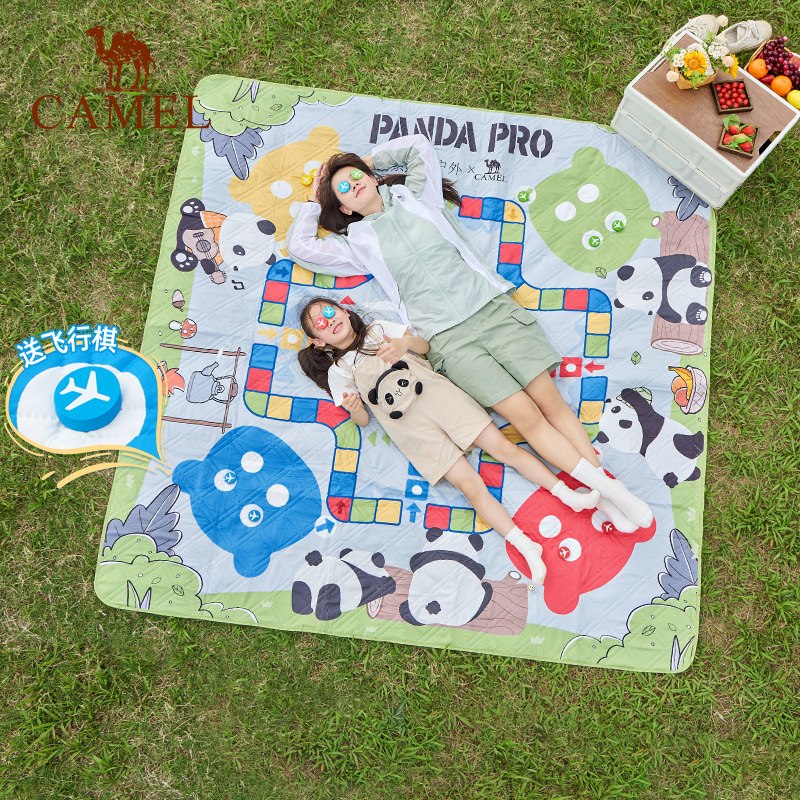 Camel Panda Picnic Mat Outdoor Camping Tent Thickened Mat Moisture-Proof Mat Flying Chess Children's Spring Outing Mat