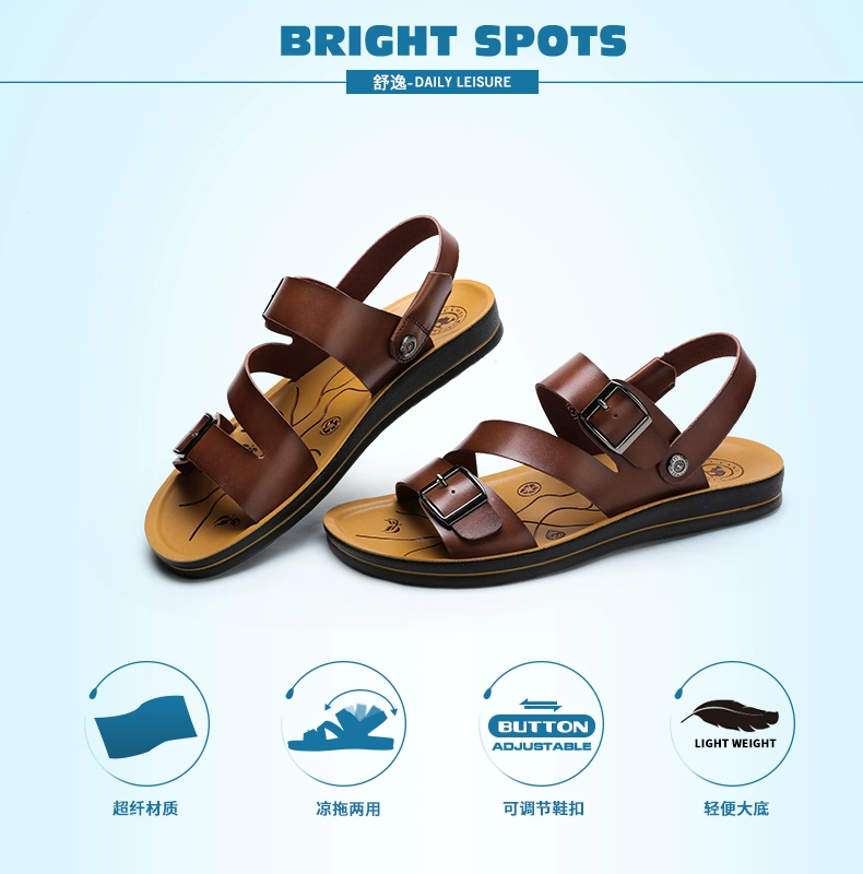 Dép lạc đà cho nam Mùa hè giản dị Hai đôi giày đi biển Nhẹ thoải mái Joker Open Toe Casual Sandals Đàn ông