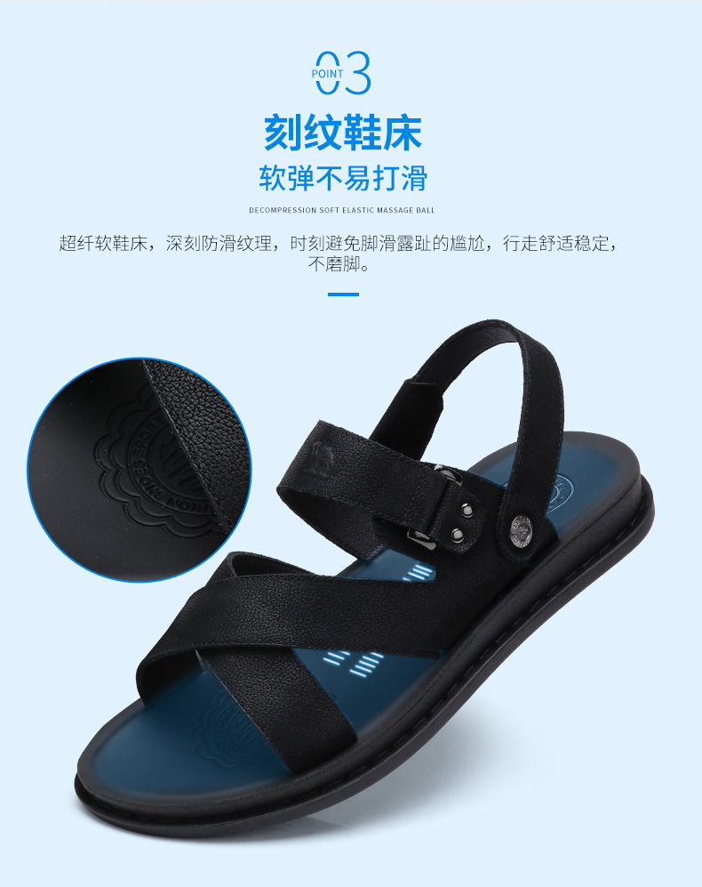 Giày nam lạc đà 2018 hè mới thời trang sandal da Giày nam nhẹ nhàng giản dị hai đôi giày đi biển shop giày nam