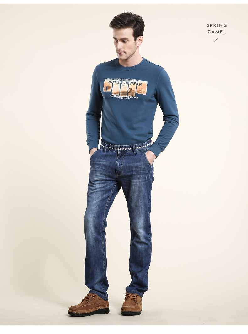 Jeans coupe droite CAMEL en coton - Ref 1479927 Image 7