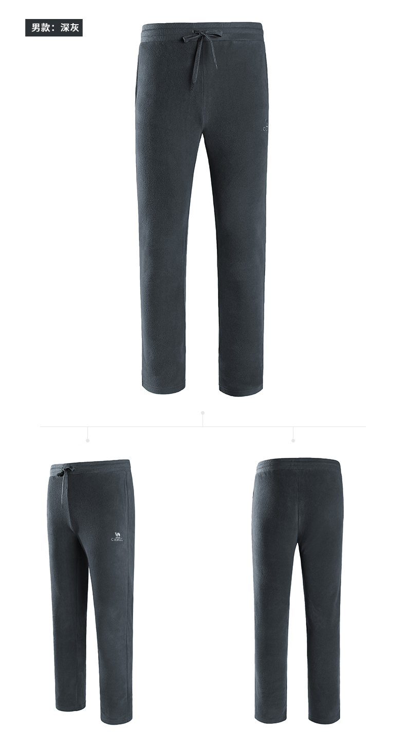 Lạc đà nam Quần lông cừu nam Winter Winter Windproof Ấm áp Slim Slim Quần giản dị Quần lông cừu nam quần nam