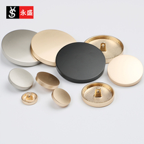 Upscale metal flat round button male and female Western suit shirt large coat dark buttoning line stitch button DIY decorative accessories