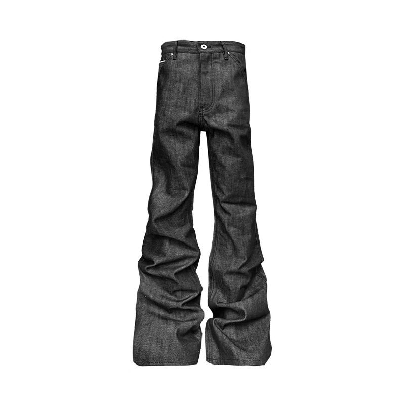Detw "Urban Series" Original Authentic Narrow-Cut Selvedge Raw Denim Stacked Effect Slimming and Height-Enhancing Flared Jeans Detw "Urban Series" Original Authentic Narrow-Cut Selvedge Raw Denim Stacked Effect Slimming and Height-Enhancing Flared Jeans