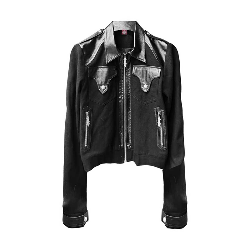 Detw "Eye of God" Wax-Coated Canvas with 3D Embroidery, Multi-Panel, Regular Shoulder, Zip-Up Jacket for Men and Women