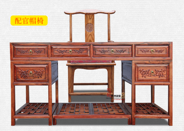 Đồ nội thất cổ Trung Quốc bàn gỗ lớn bàn làm việc đơn giản
