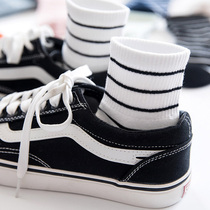 Stockings childrens tide in the tube socks striped mesh red socks female super fire spring autumn students Sports wind cotton socks