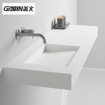 Stage home creative artificial stone integrated square lower basin Nordic Wall toilet washbasin customization