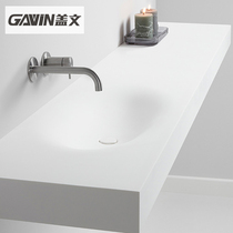 Gai Wen pure acrylic integrated basin countertop basin Qimei stone household wash basin wash basin wash basin basin customization
