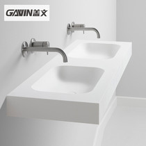 Modern B & B Hotel balcony integrated square washbasin hanging wall basin toilet bathroom cabinet washstand customization