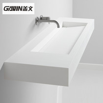 Artificial stone single-Basin invisible matte sub-basin one-body basin washbasin wash basin integrated form basin customization