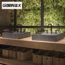 Modern simple toilet rock board table upper basin basin washbasin wash hand wash basin bathroom cabinet custom