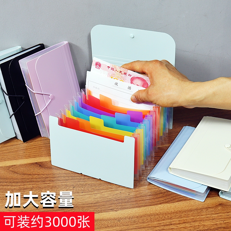 Women's Long Wallet, Multi-Layered Wallet, Financial Coin Purse, Large Capacity Receipt Bag, Can Hold a Mobile Phone, Multi-Functional