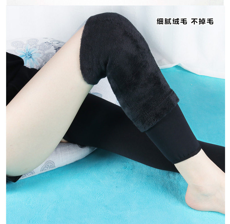 Kéo dài cộng với miếng đệm đầu gối bằng nhung để giữ ấm và lạnh mùa đông Chân lạnh nam và nữ độc quyền vớ xà cạp trên đầu gối dày mùa đông tất học sinh nữ 