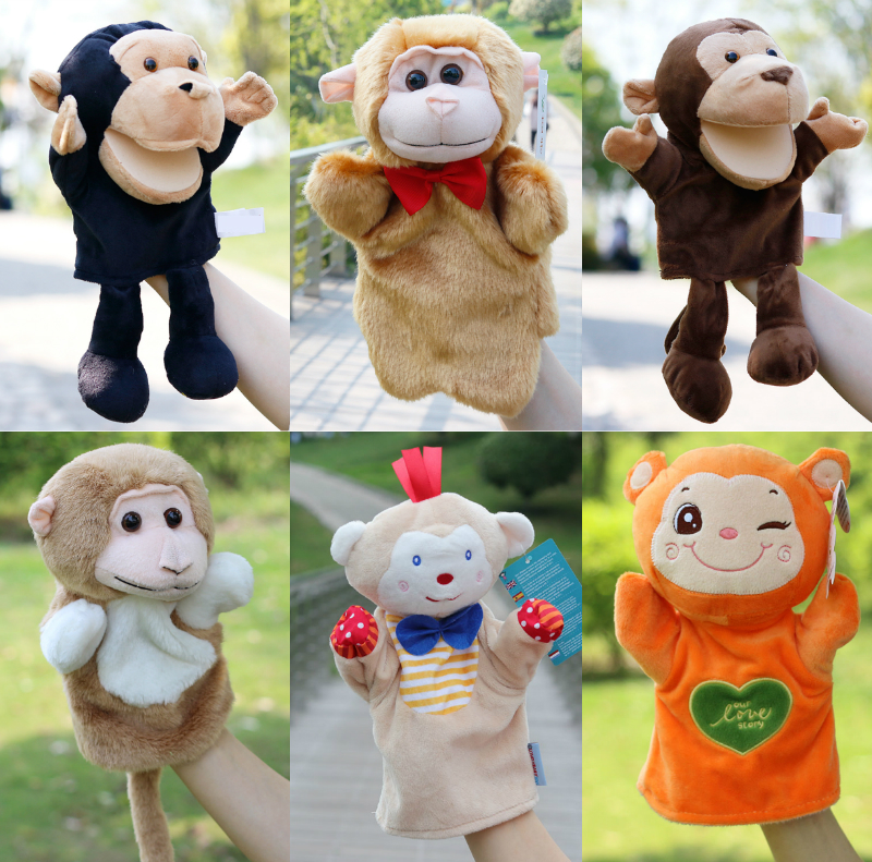 Promotion Children Hand Puppet Toys Big Numbers Animal Monkey Doll Cartoon Toddler Toddler Toddler Gloves