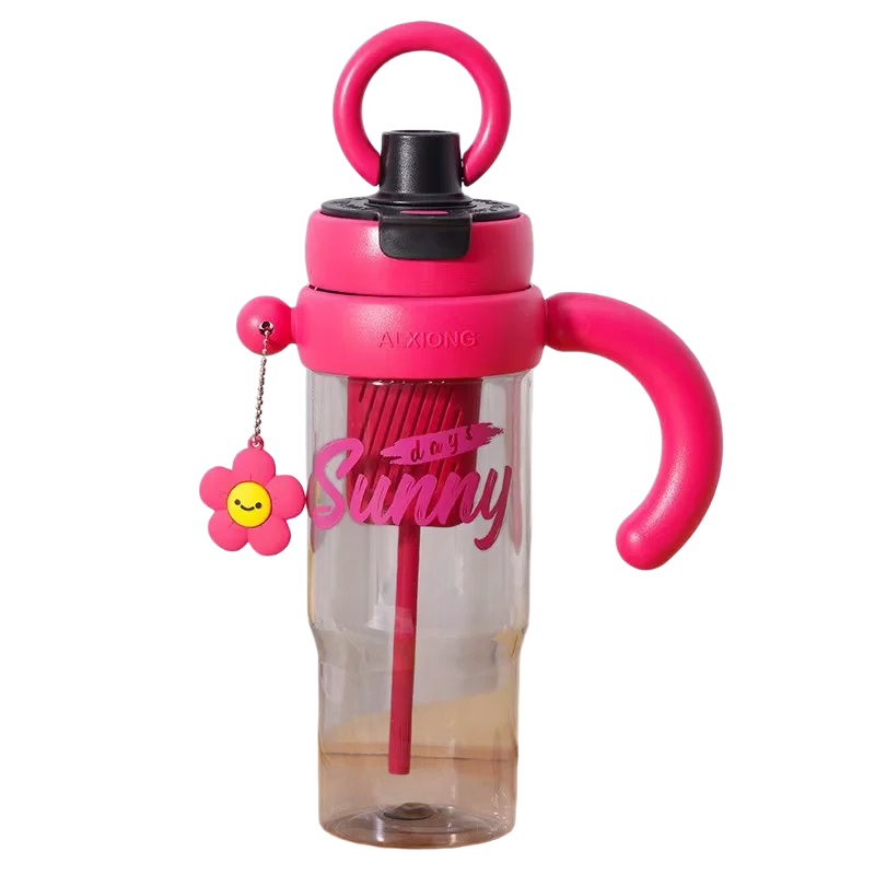 【12】高颜值冰霸杯耐高温茶水分离吸管杯大容量双饮泡茶水塑料杯