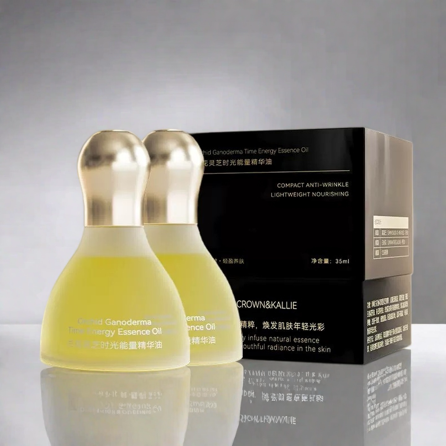 CROWNKALLIE兰花灵芝时光能量精华油以油养肤提亮肤色补水保湿