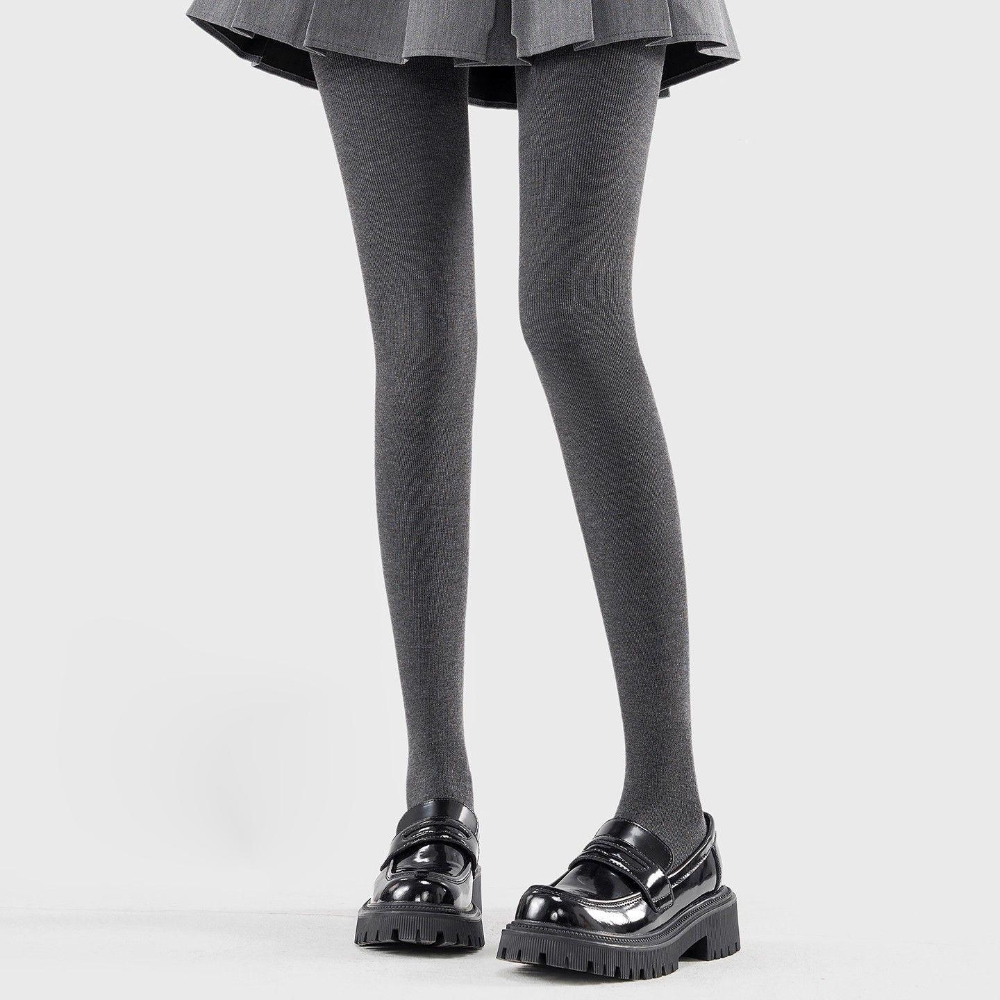 秋冬加绒加厚羊脂打底裤