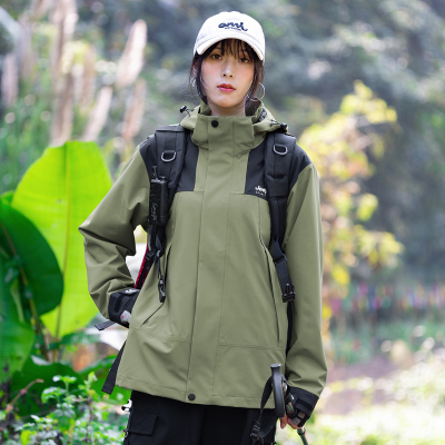 JEEPSPIRIT冲锋上衣春秋骑士黑