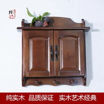 Pure solid wood European meter box shielding box pastoral Chinese multimedia Box router distribution box shielding with adhesive hook