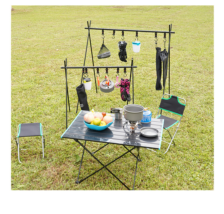 Outdoor camping rack travel camping triangle rack hanger triangle rack rack picnic barbecue rack