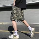 Летние шорты, камуфляжные хлопковые тонкие штаны, в американском стиле, оверсайз