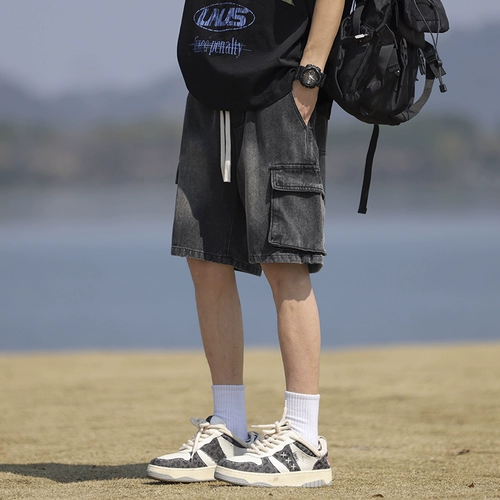 Летние шорты, джинсы, тонкие мужские штаны для отдыха, свободный прямой крой