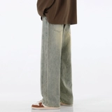 Джинсы для отдыха, мужские тонкие летние штаны, в американском стиле, свободный прямой крой