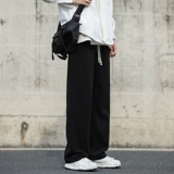 Осенние джинсы, мужские штаны для отдыха, оверсайз, свободный прямой крой