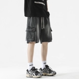 Летние шорты, прямые свободные джинсы, мужские штаны, в американском стиле