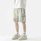 Летние шорты, прямые свободные джинсы, мужские штаны, в американском стиле