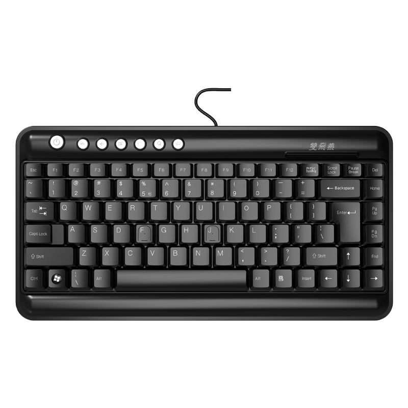 Double Feiyan wired keyboard KL-5 notebook desktop computer external multimedia USB tablet 87 keypad portable thin and light home office typing