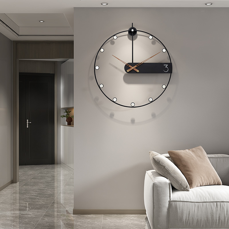 New modern creative nomon dining room living room wall watch simple Nordic style clock fashion light luxury wall clock clock