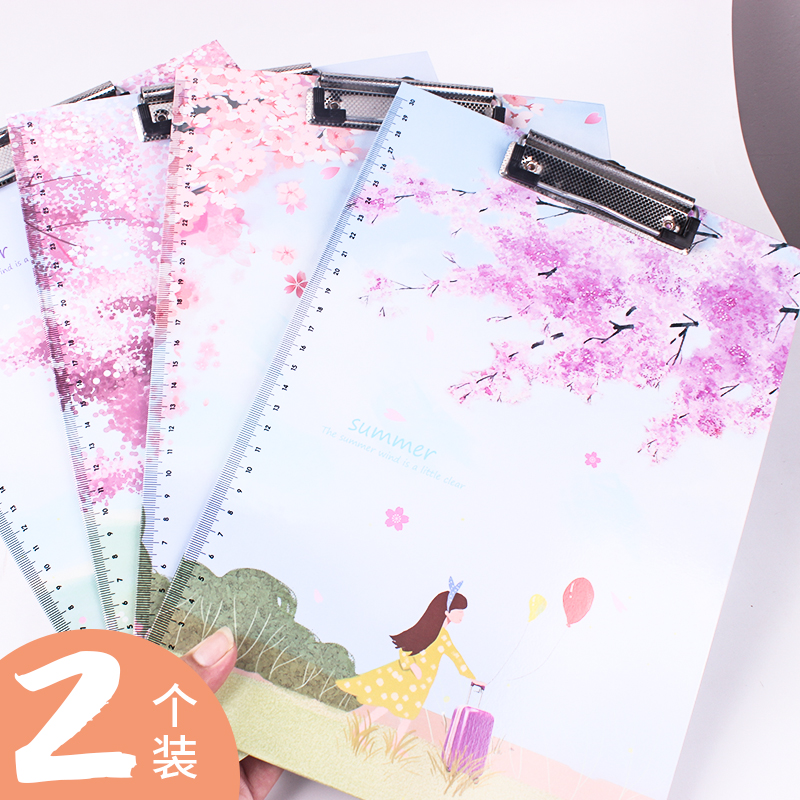 Writing plate clip A4 folder pad plate writing plate clip menu clip student body paper clip paper clip plate multilayer