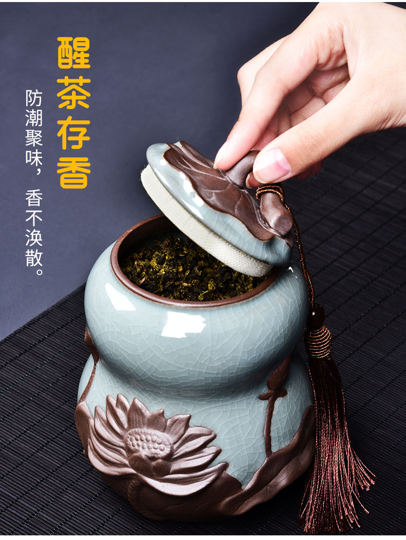 HaoFeng elder brother up with ceramic tea pot household seal pot pu large POTS kung fu tea tea accessories