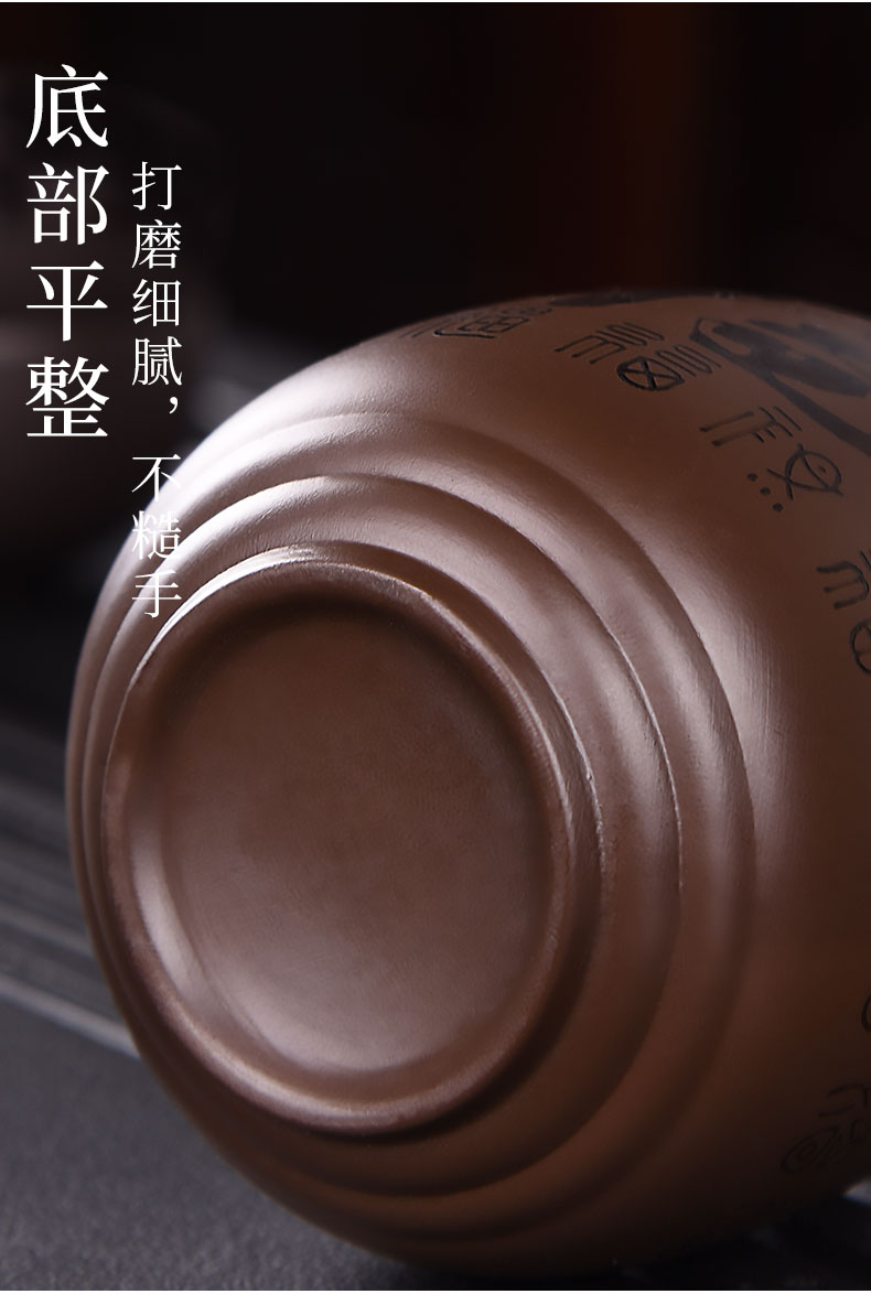 HaoFeng purple small tea as cans pu 'er tea box storage sealed as cans of household ceramic POTS portable travel