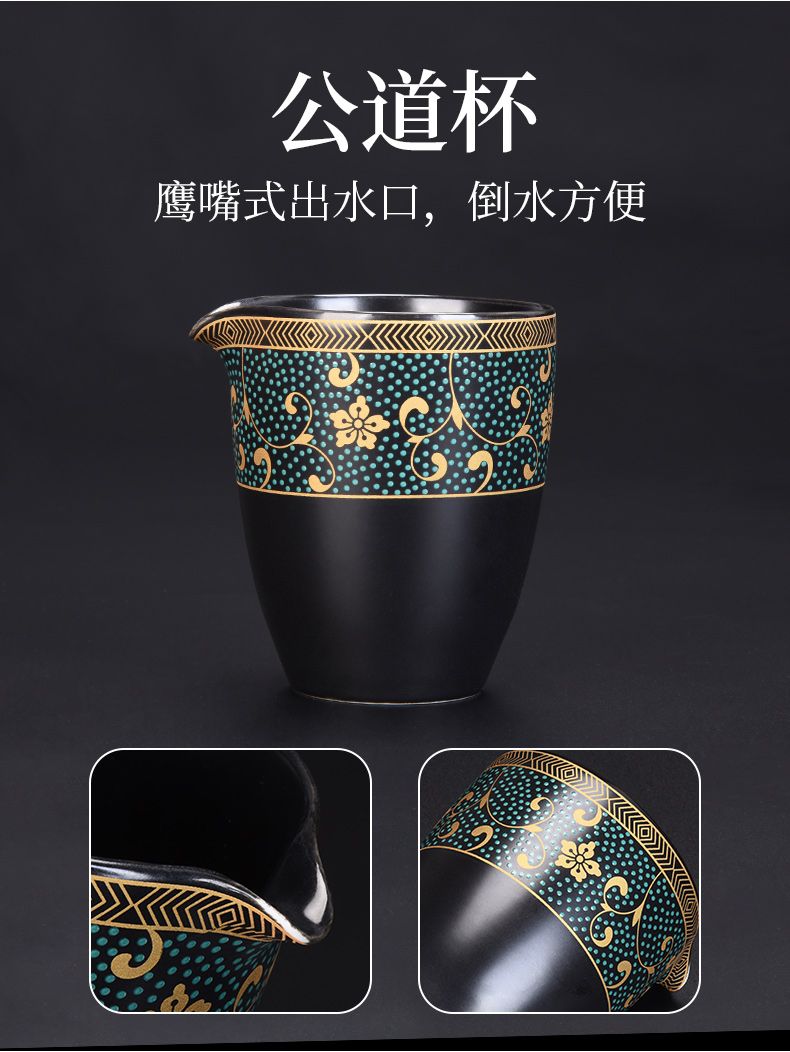 HaoFeng kung fu tea set suit household contracted Japanese ceramic teapot teacup tea sea GaiWanCha accessories gift box