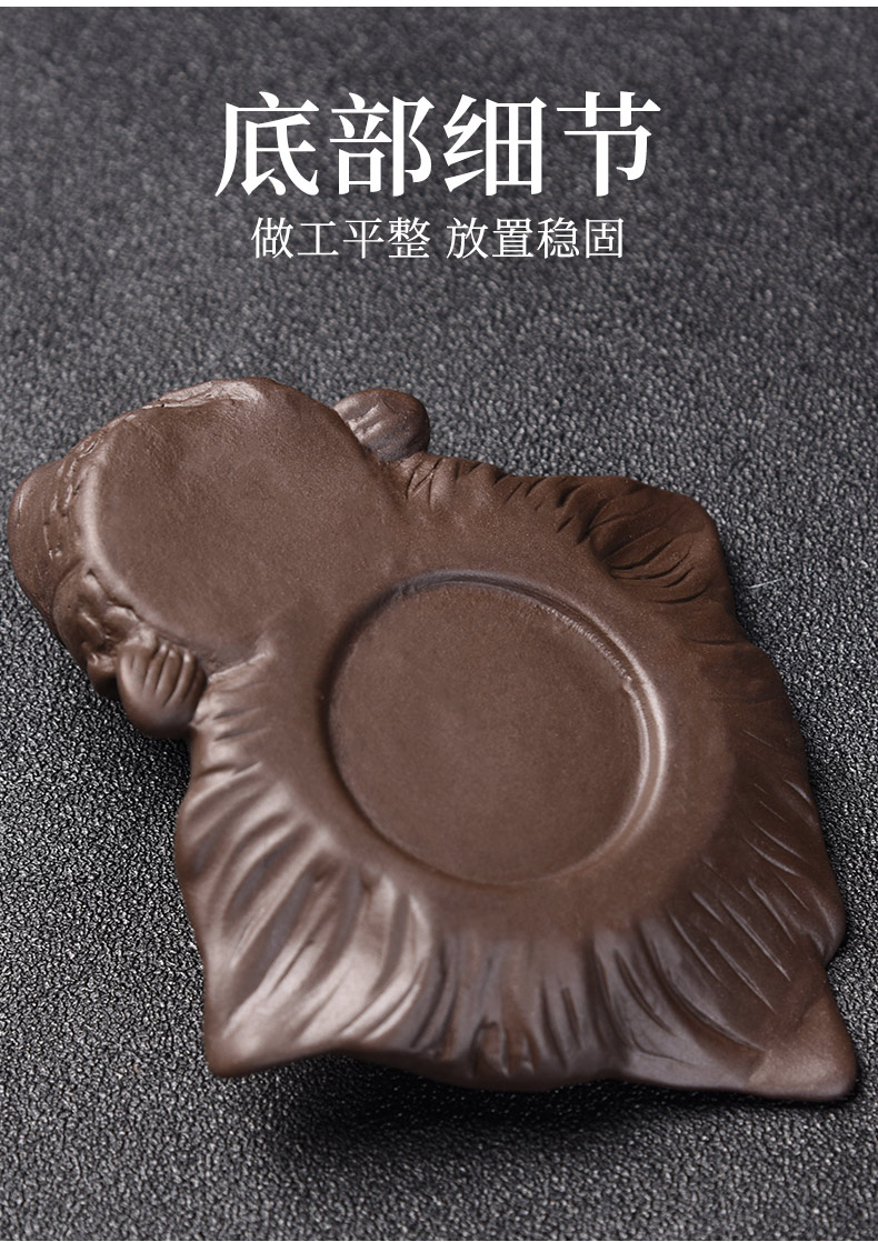 HaoFeng violet arenaceous glass cup mat kung fu tea tea cup mat creative insulation cup saucer tea accessories