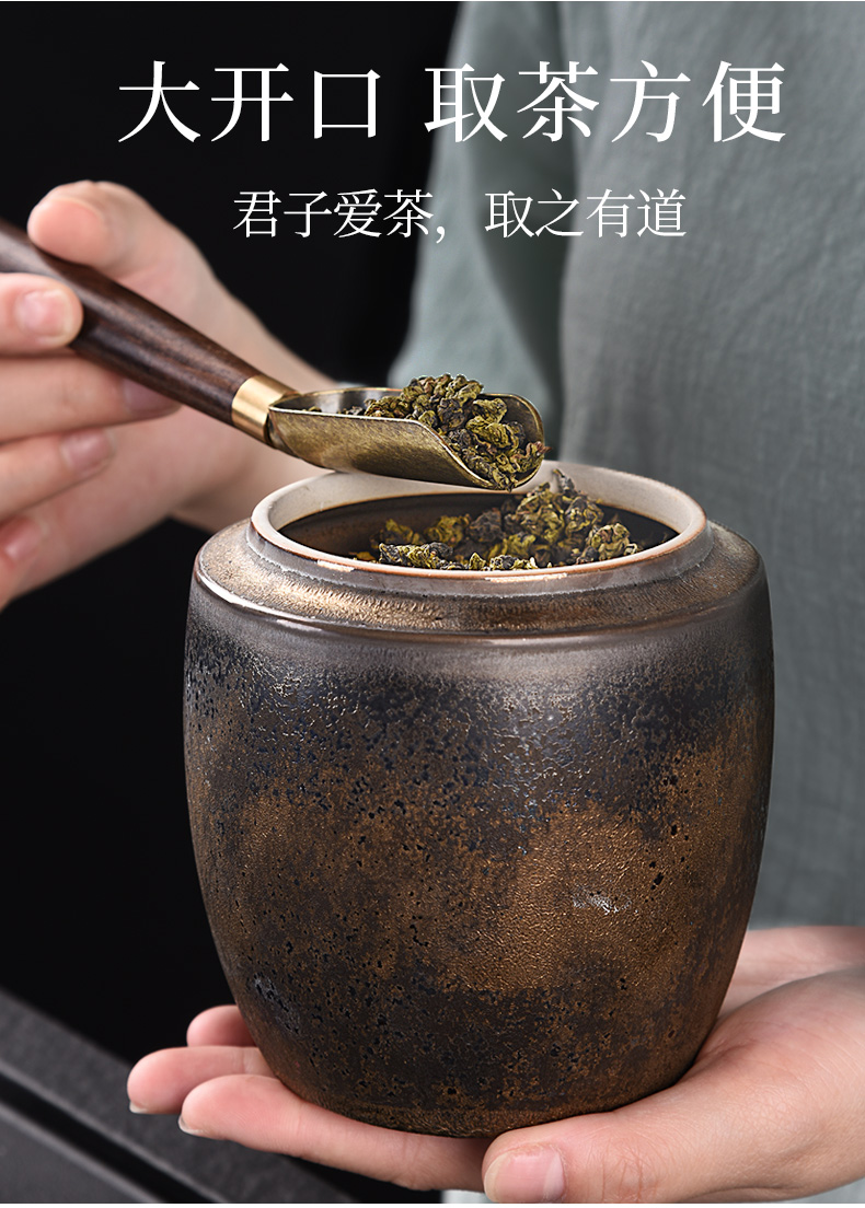 HaoFeng Japanese ceramic pot of pu 'er tea storage tanks seal pot home kung fu tea tea accessories