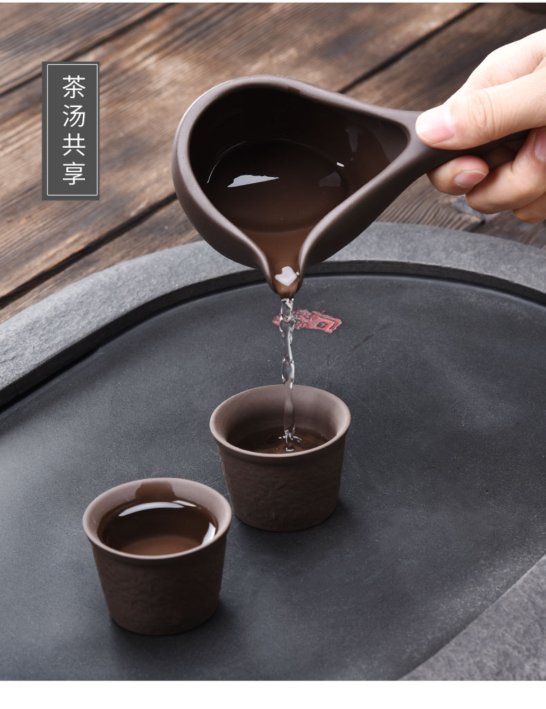 HaoFeng violet arenaceous automatically make tea with a suit of household lazy hot tea. Preventer stone mill creative tea tray tea kettle