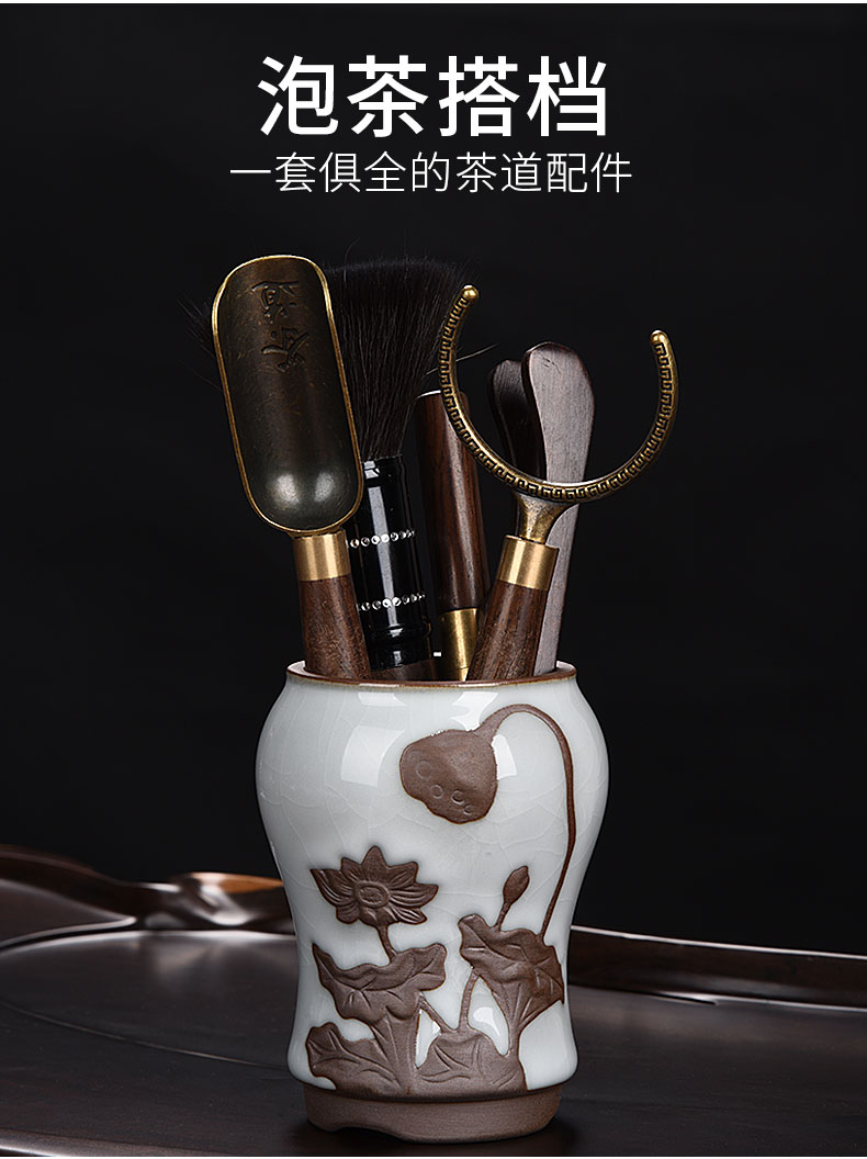 HaoFeng elder brother up of a complete set of kung fu tea set suit household contracted ceramic teapot teacup three GaiWanCha only way with parts