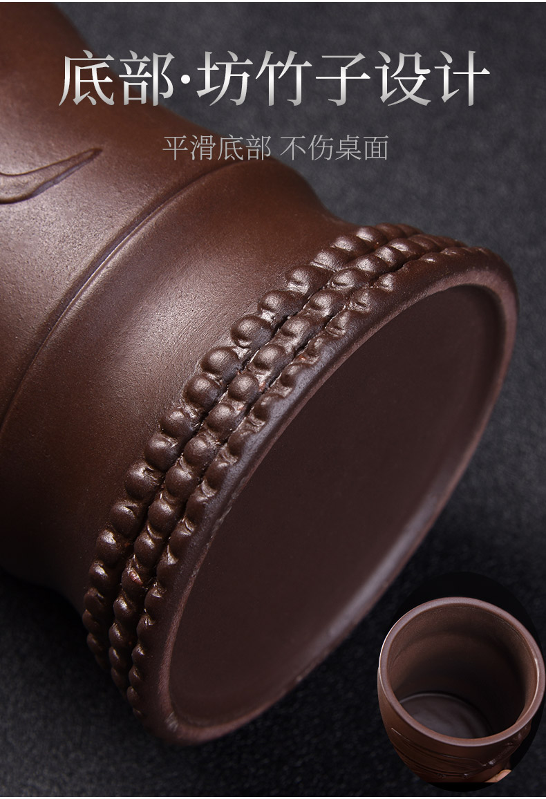 HaoFeng violet arenaceous ebony tea sets tea six gentleman 's combination of kung fu tea accessories ChaGa tea tao