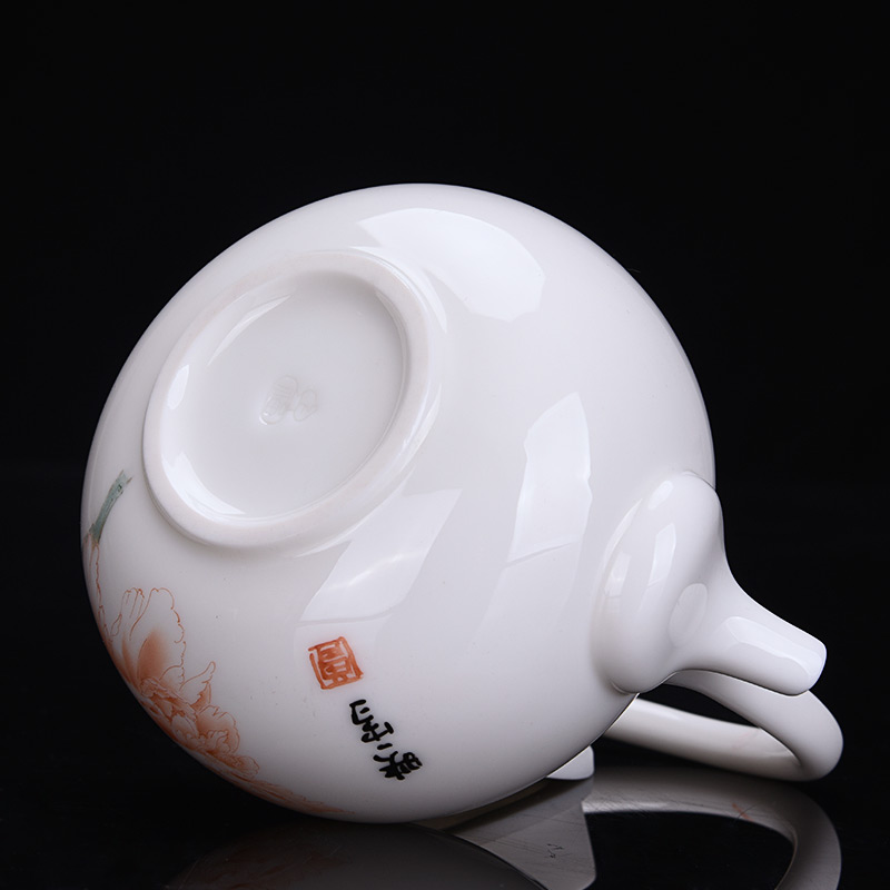 HaoFeng dehua white porcelain teapot household Japanese Chinese white jade CiHu ceramic kung fu single pot of tea tea accessories