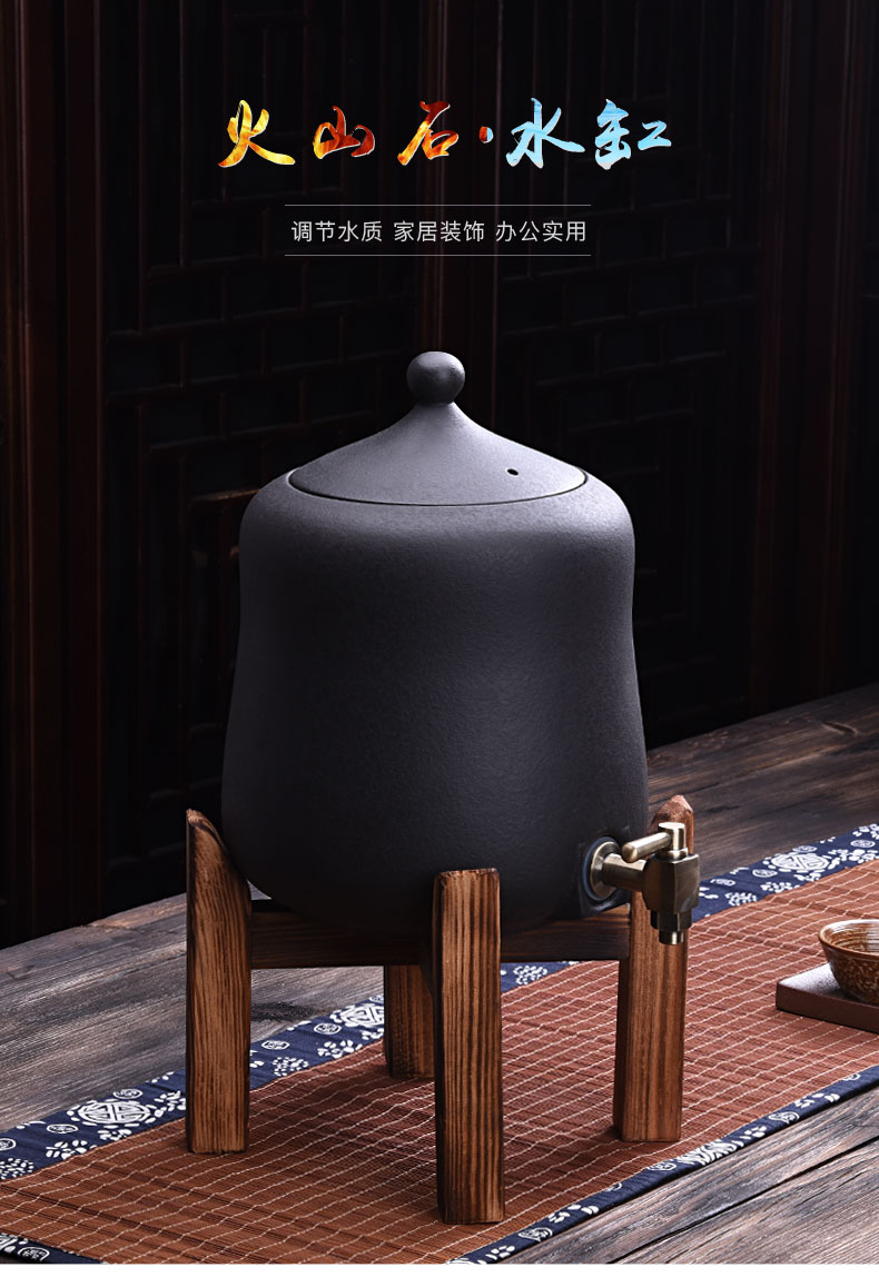 HaoFeng Taiwan volcano belt leading to purify the water container home filtration lava rock - ceramic water storage tank