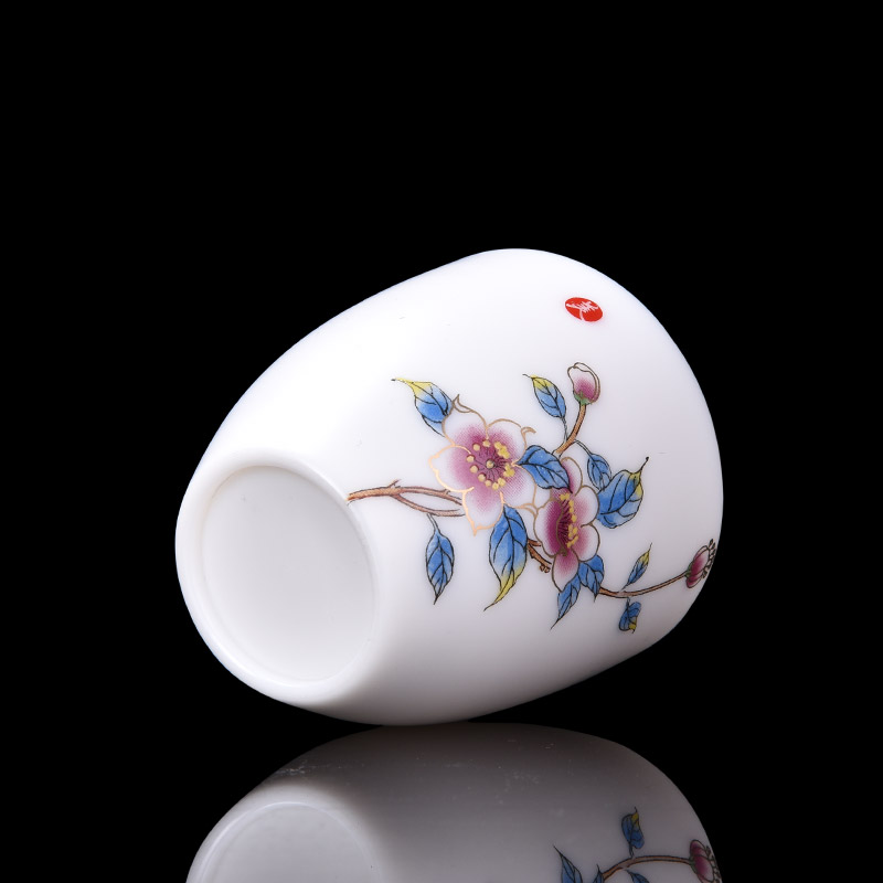 HaoFeng ceramic household dehua white porcelain cup ore suet jade porcelain office home master single CPU