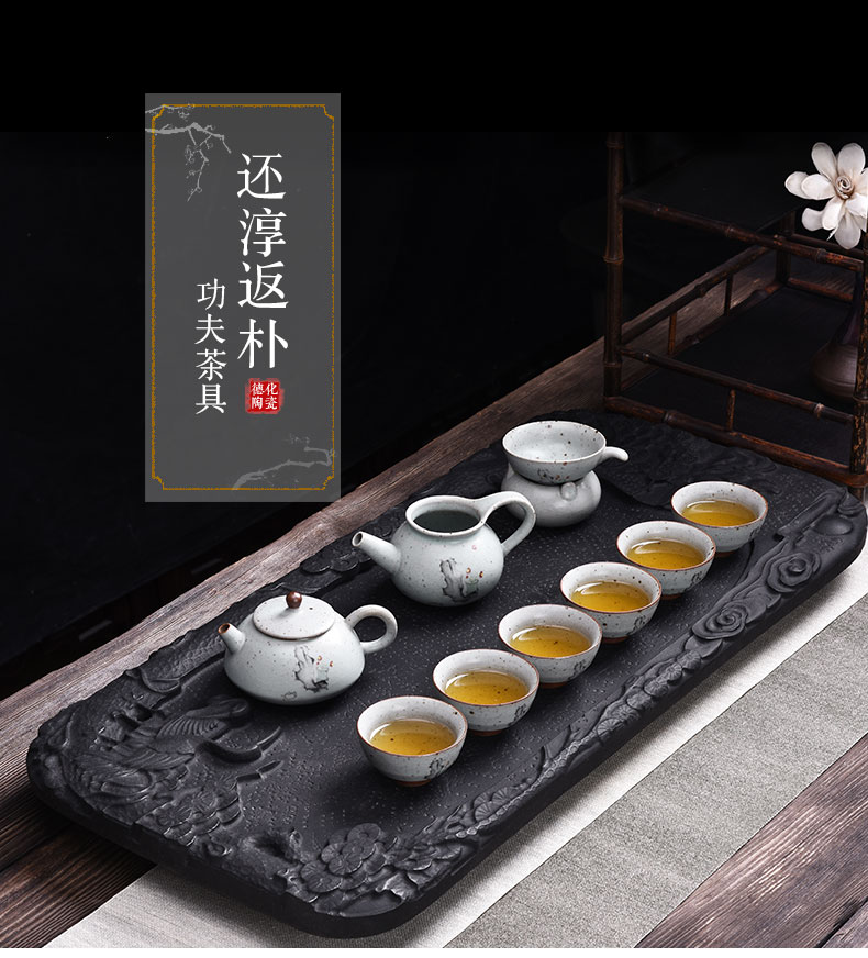 HaoFeng chun back to park of kung fu tea set home household ceramic cup lid bowl gift set