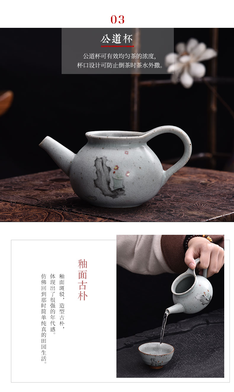 HaoFeng chun back to park of kung fu tea set home household ceramic cup lid bowl gift set