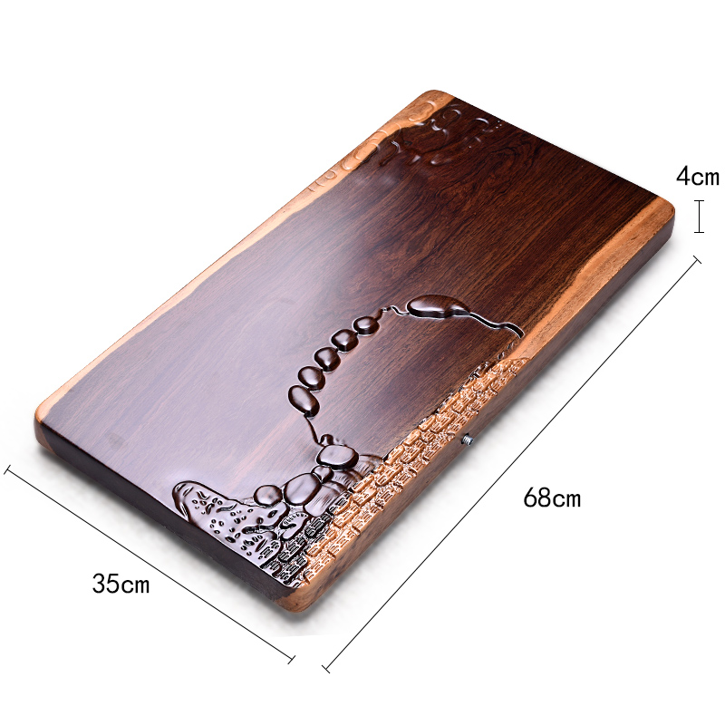 HaoFeng whole sheet of the ebony wood tea tray tea sets high - end violet arenaceous kunfu tea tea set household sea
